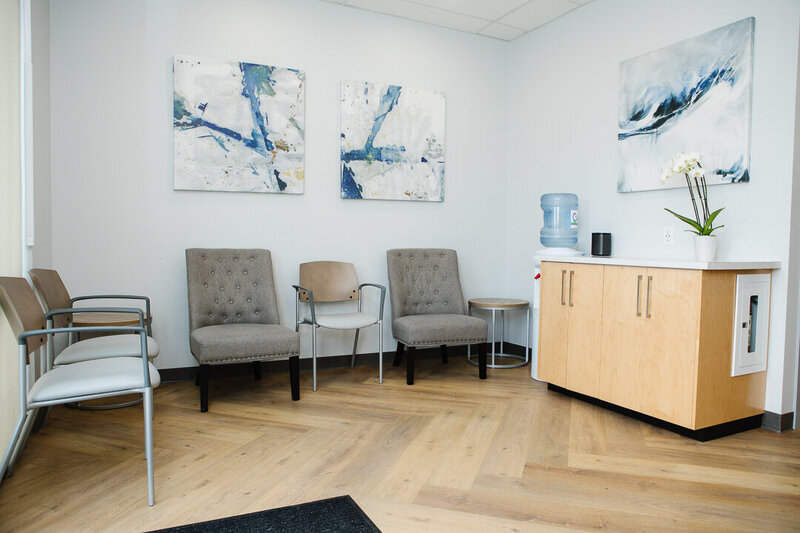 Reception area of Peak Prosthodontic's dental clinic