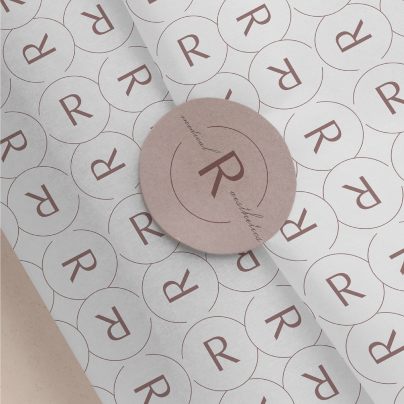 Skincare studio business card mockup