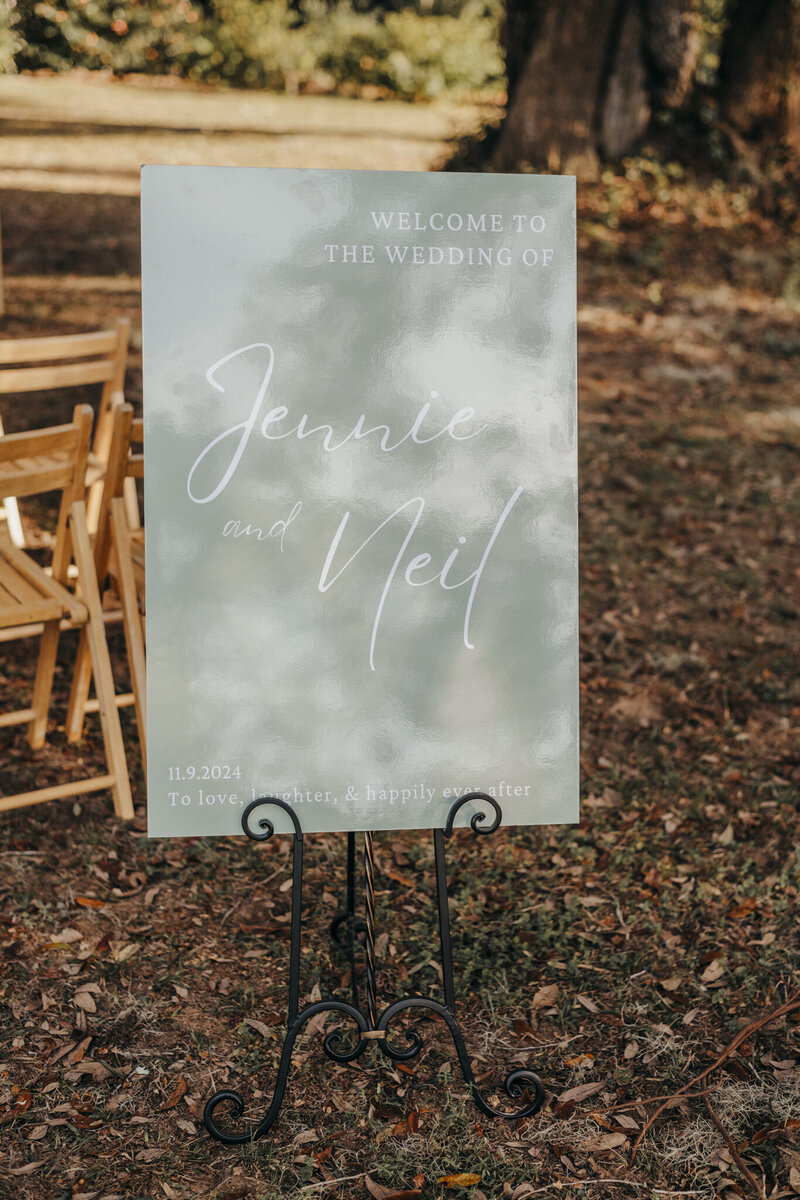 wedding details at hhi wedding