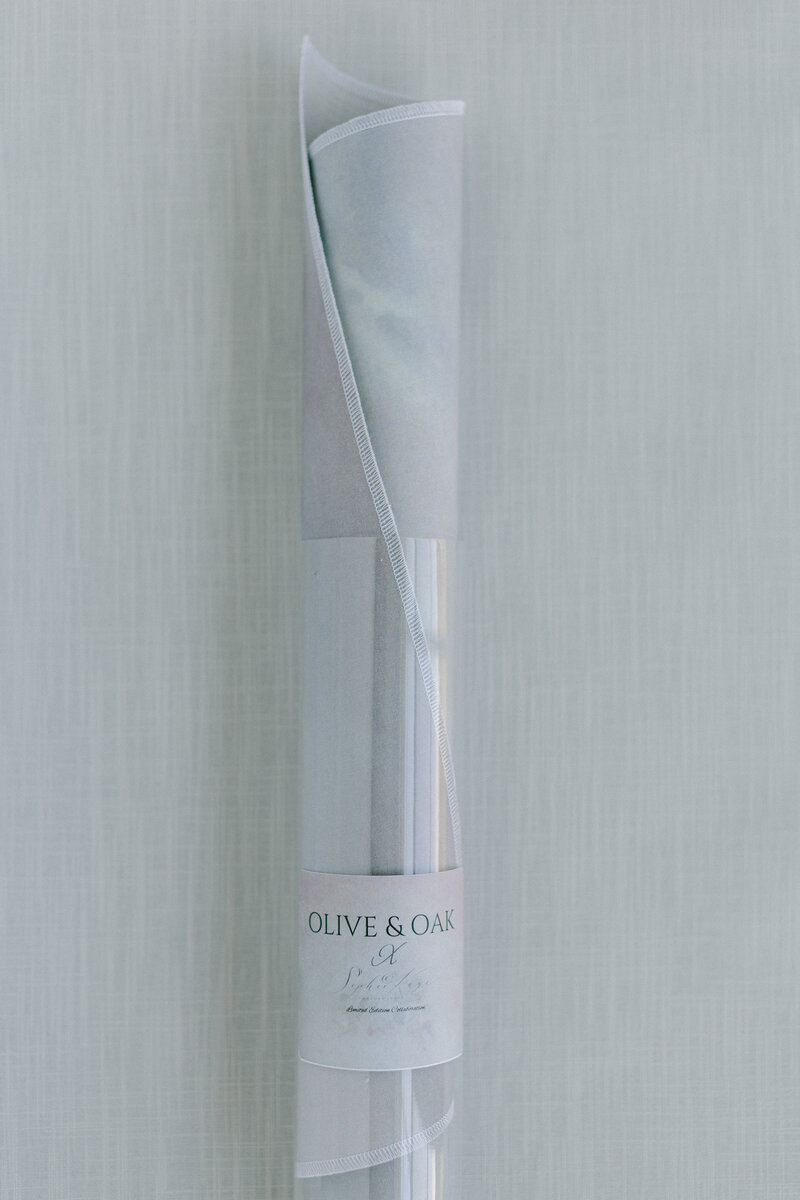 European linen mat for styling soft-toned wedding details and invitation suites