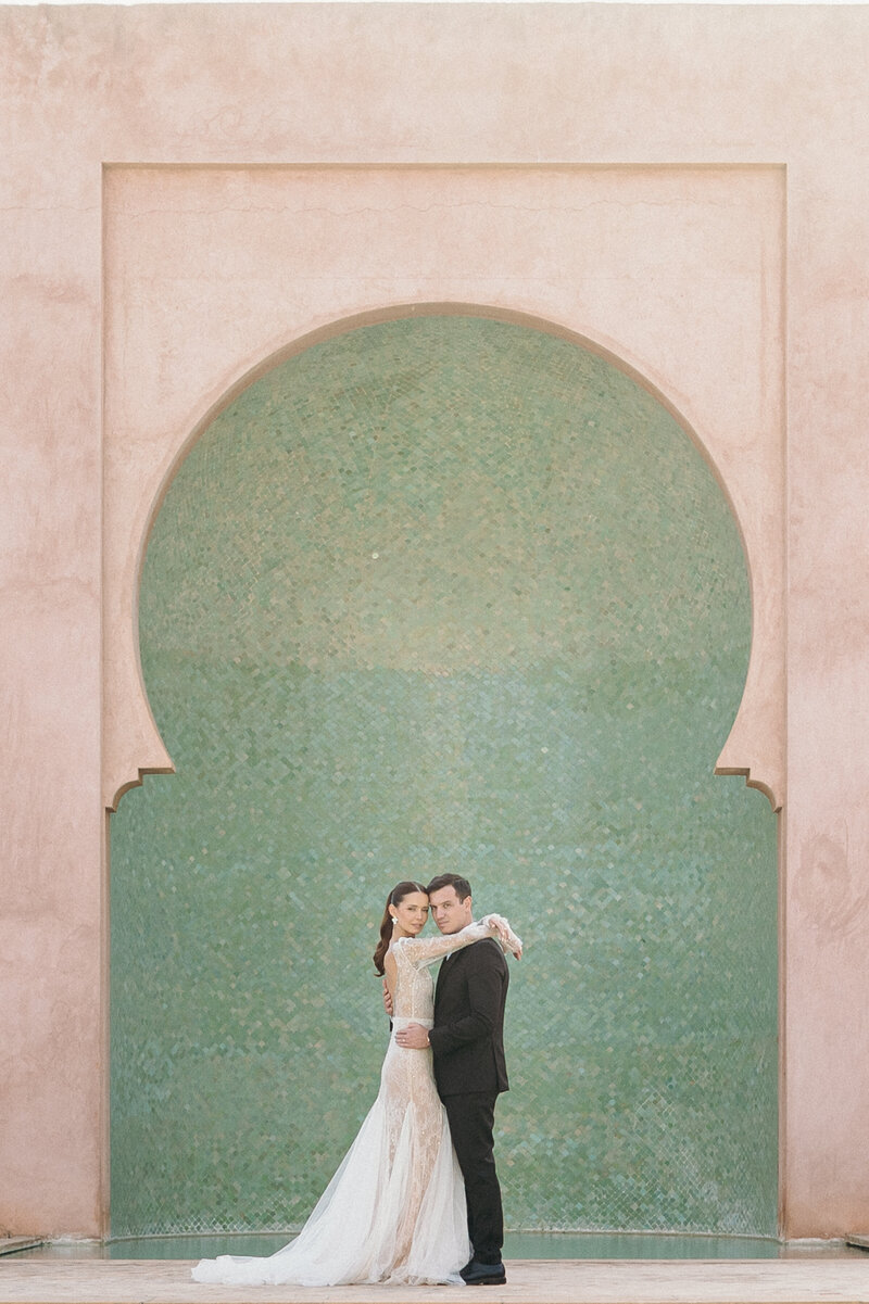 luxury elopement at Amanjena in Marrakech