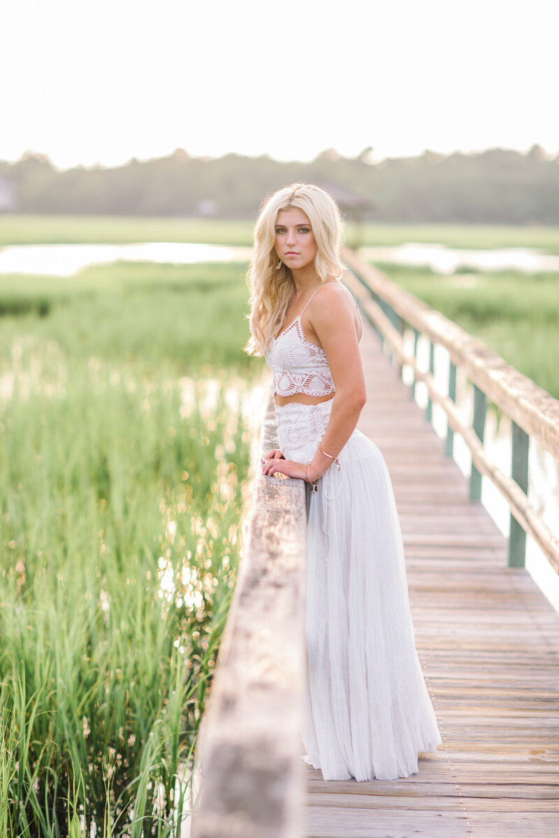 Senior Pictures in Pawleys Island, SC at Caledonia Golf and Fish Club -1