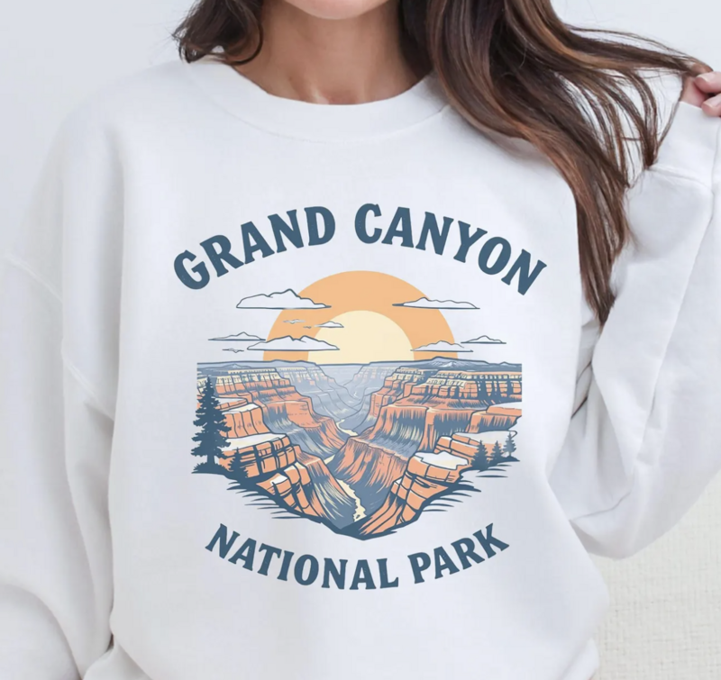 Grand Canyon National Park Sweatshirt - White