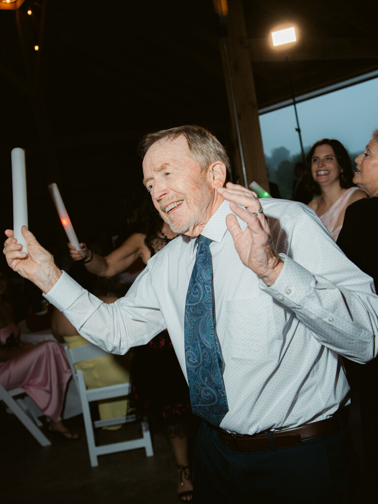 grandpa dancing during wedding reception taken by one of the best baltimore wedding photographers