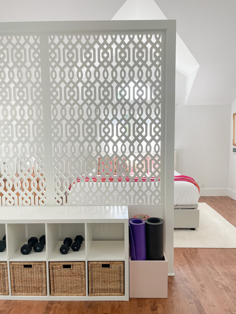 Master Bedroom Partition Ideas / Denver Interior Designer / Teak and Amber Interiors