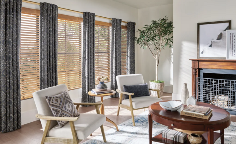 Custom blinds living room