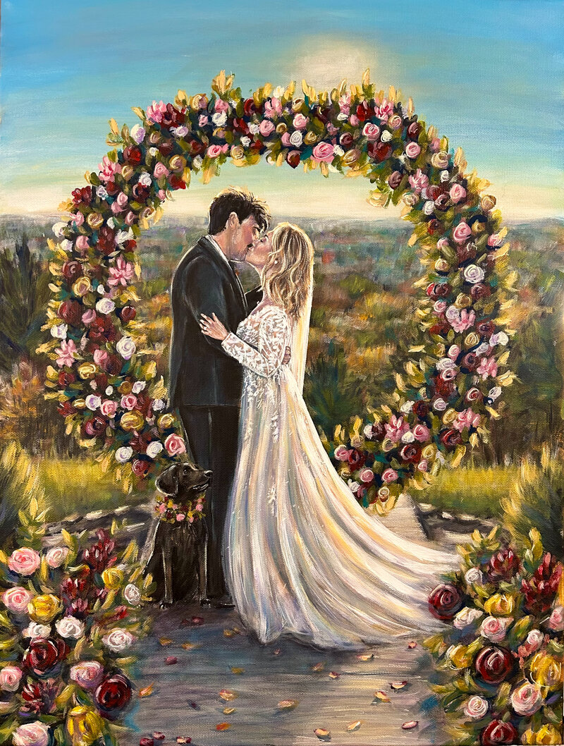 live wedding painting at The Atrium in Branson MO