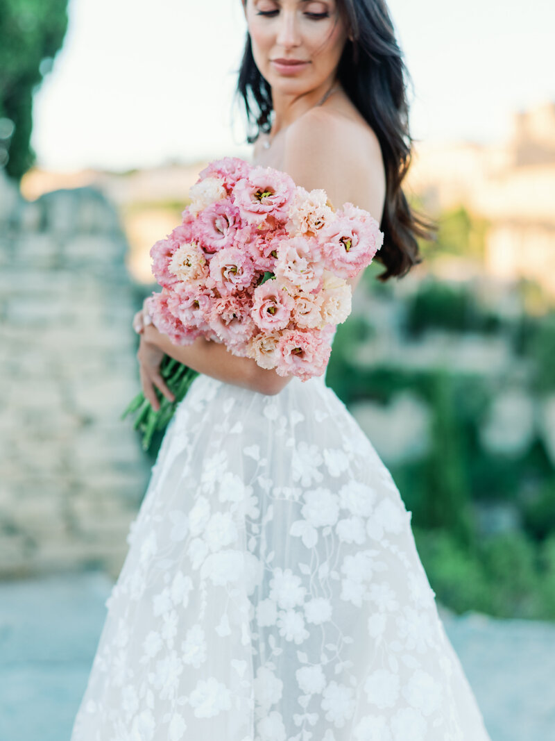 Bridal pink raw flowers close up