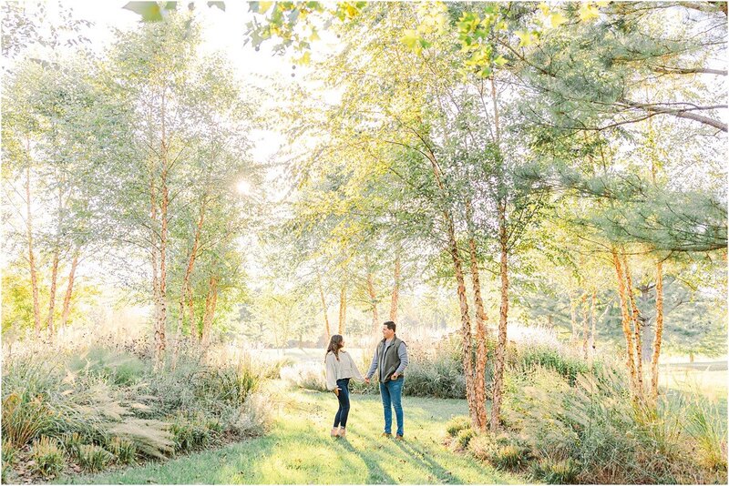Surprise engagement proposal at Waterperry Farm in Charlottesville, VA, surrounded by lush gardens and stunning landscapes