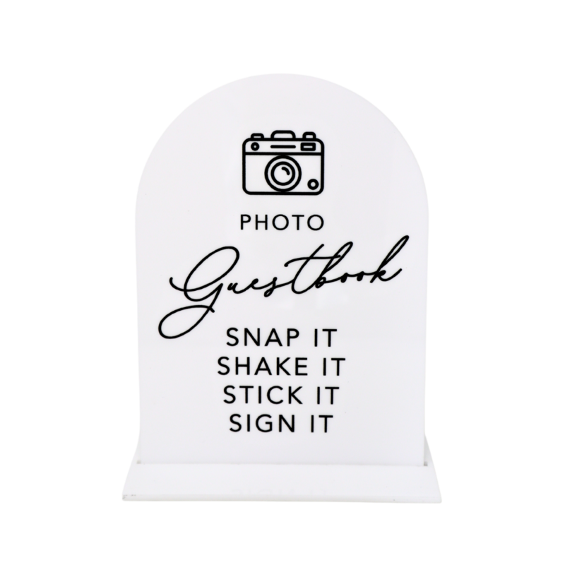 SHELLY White Acrylic Guestbook Sign