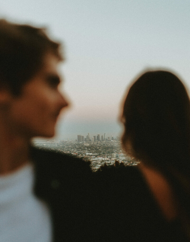 couple looking over the california