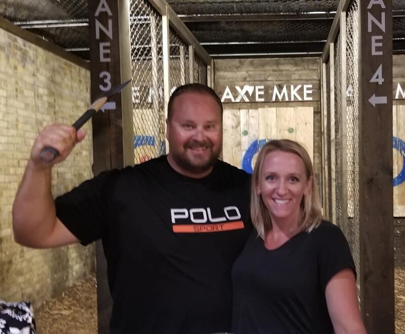 Tony and April Axe Throwing