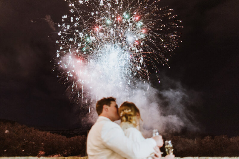 Georgia and Greg Thredbo Wedding_fireworks
