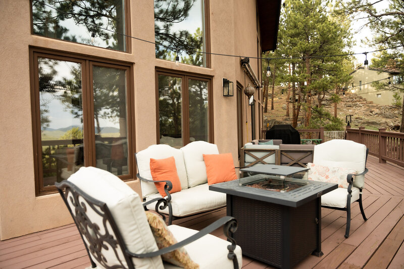 Deck with intimate gathering space