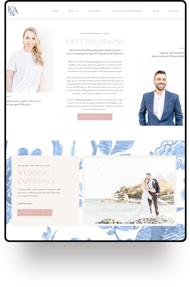 Two Day Custom Showit Website Intensive for Katie & Alec Photography