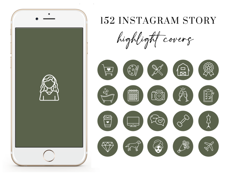 Instagram Story Highlight Icons - Instagram Story Covers - Highlight Covers For Instagram Green Icons