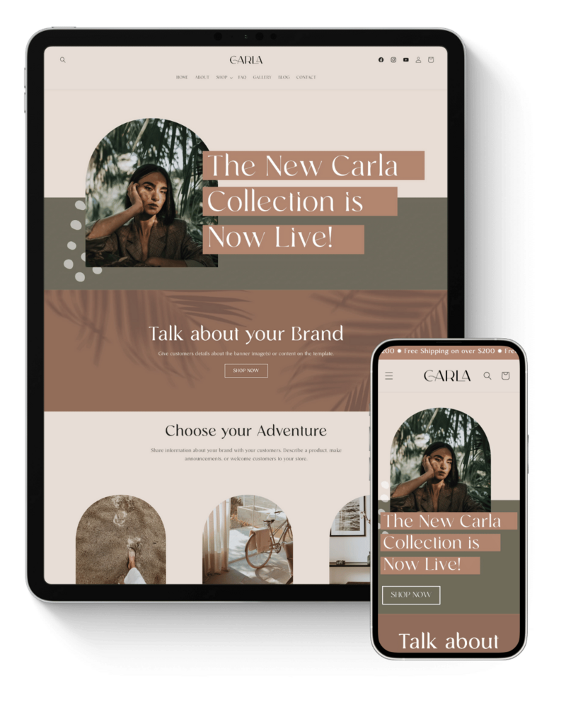 carla boho shopify theme for artists and online shops