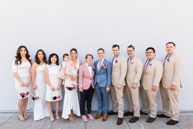 Carling and Alanna's wedding at the Smog Shoppe in Los Angeles California photographed by Palm Springs wedding photographer Ashley LaPrade.