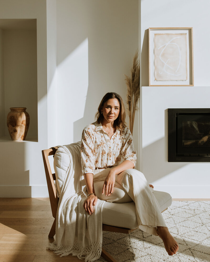 Portrait of Sophie Lea in her Mosman studio, Sydney family photographer.