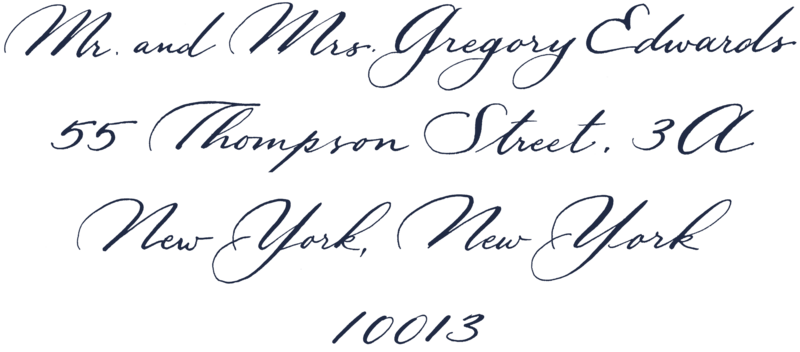 Newport Calligraphy Style- Navy