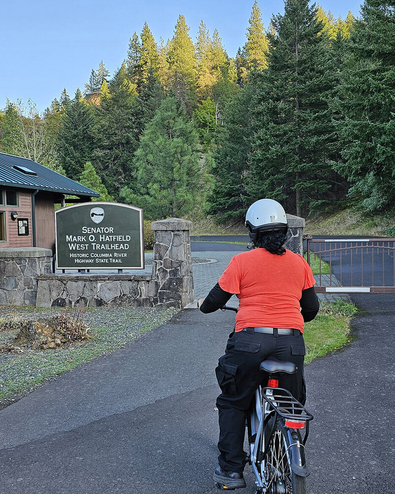 Watch vibrant adventures unfold in Mosier as riders explore scenic trails with The Gorge E-Bike Adventure Rentals