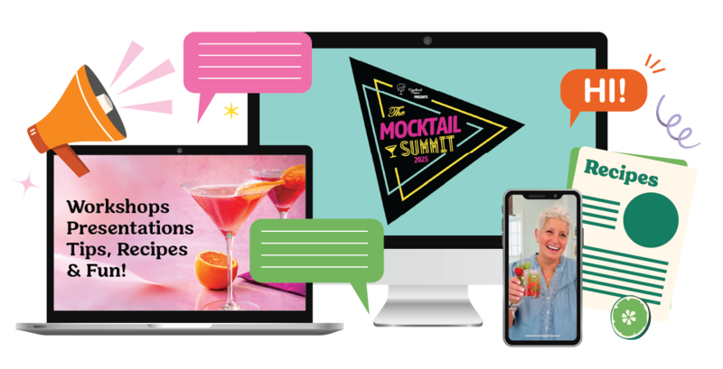 Website design custom graphics and elements for Mocktail Mom design by Amanda Newman Design in Paducah, Kentucky