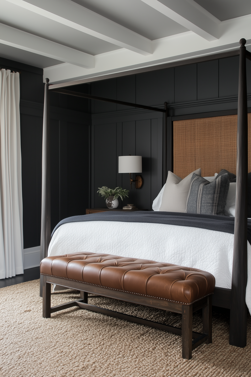 huntandgathergoods_A_modern_four-poster_bed_with_a_leather_benc_3a7d7ee1-237c-46f3-820d-42686dd1c70e