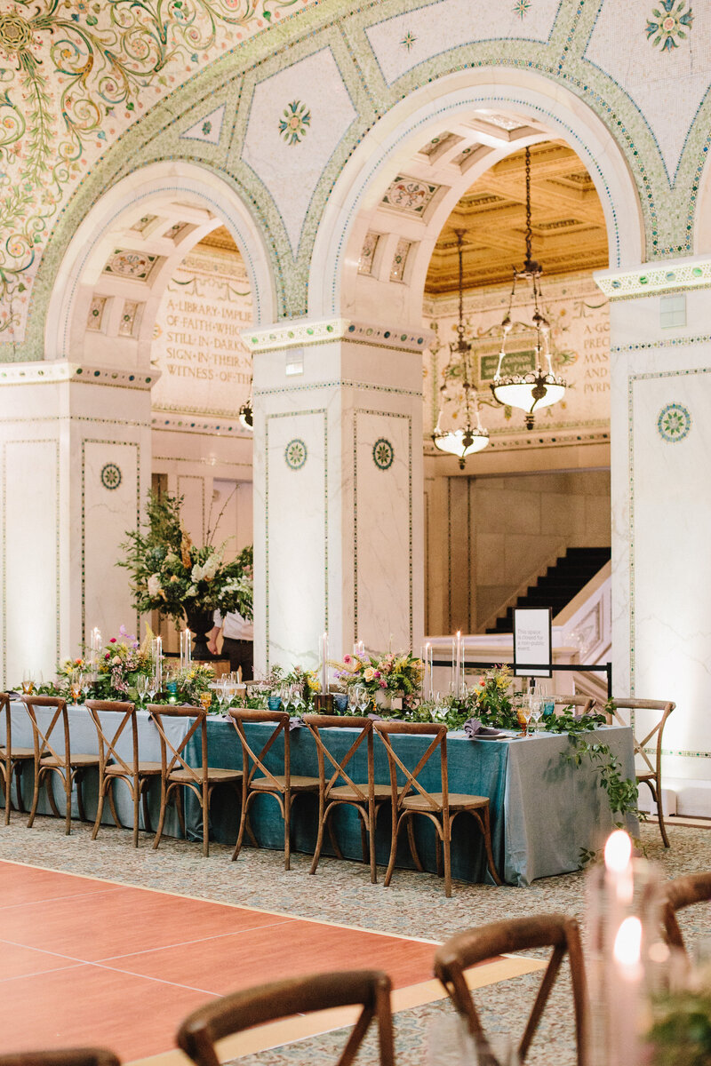 Table with wedding decor