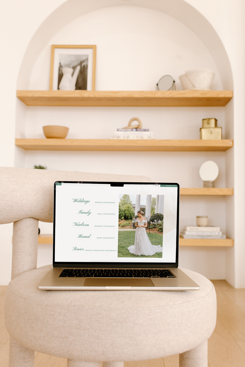 Showit website design for a construction company as shown on a mobile phone