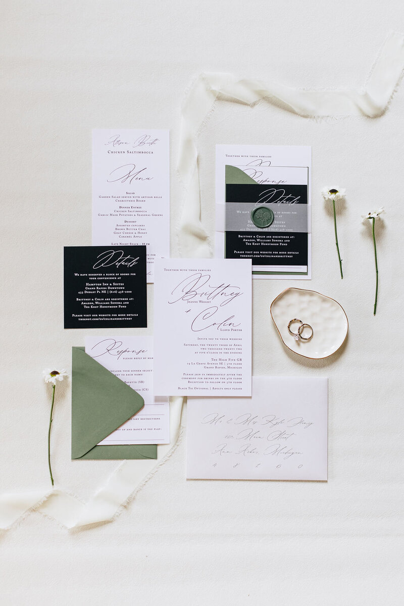 Traverse City Pocket beach theme wedding  invitation