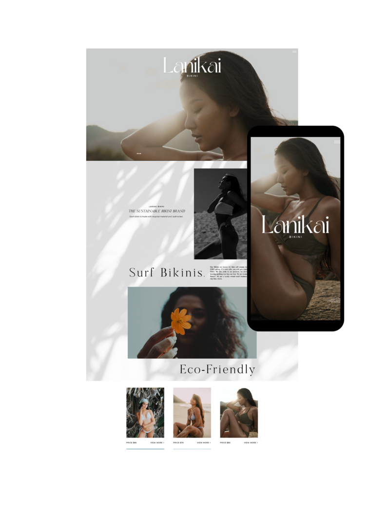 Website design for bikini brand