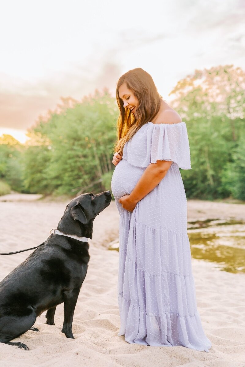 maternity photo session eau claire family pet