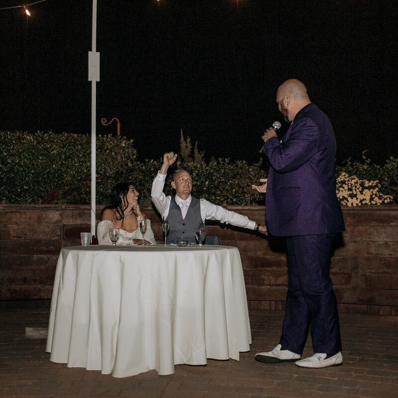 wedding reception sedona arizona toasts