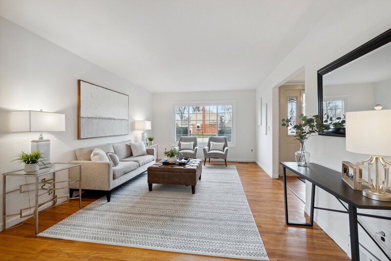 Photo of a bedroom after it was remodeled and staged.