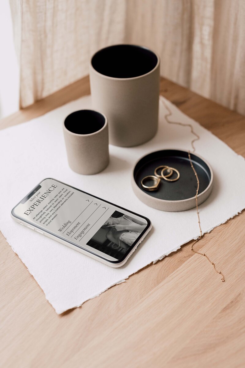 Photographer Wedding Website Template - Showit CLAIRE 008.1