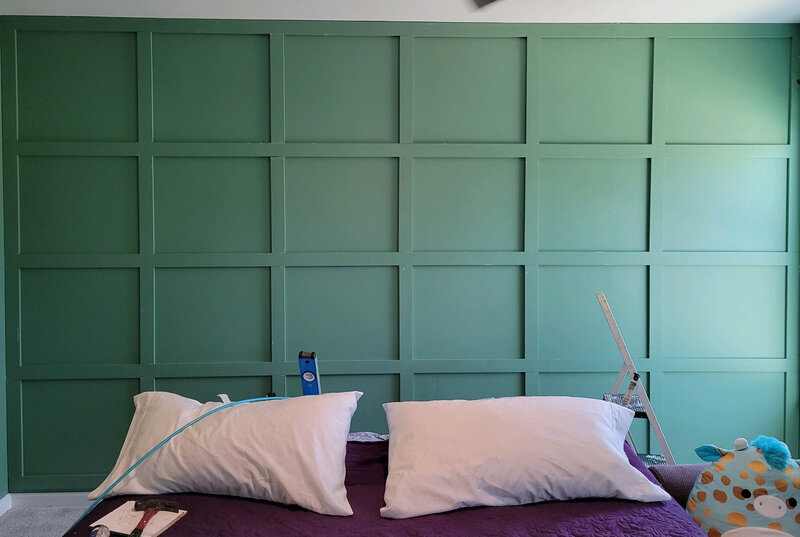 custom accent wall and trim installation