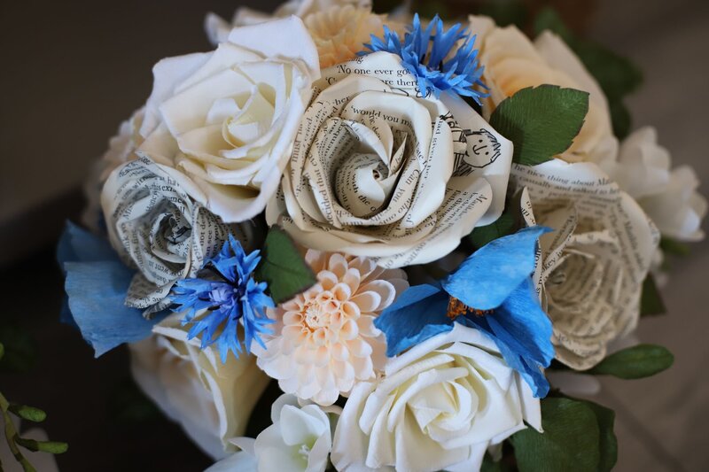 Paper wedding bouquet