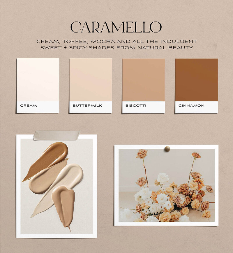 Warm caramel and beige tones to inspire you for your wedding