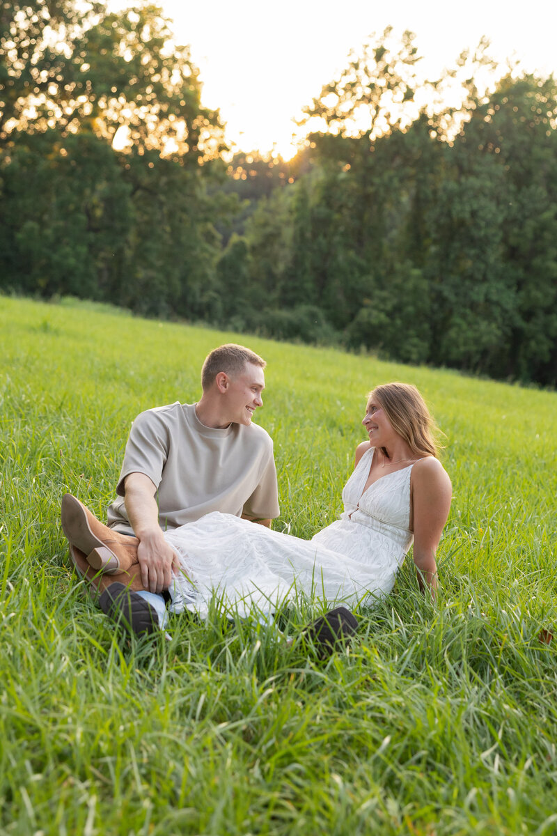 Engagement session on a flower farm in lANCASTER, pa