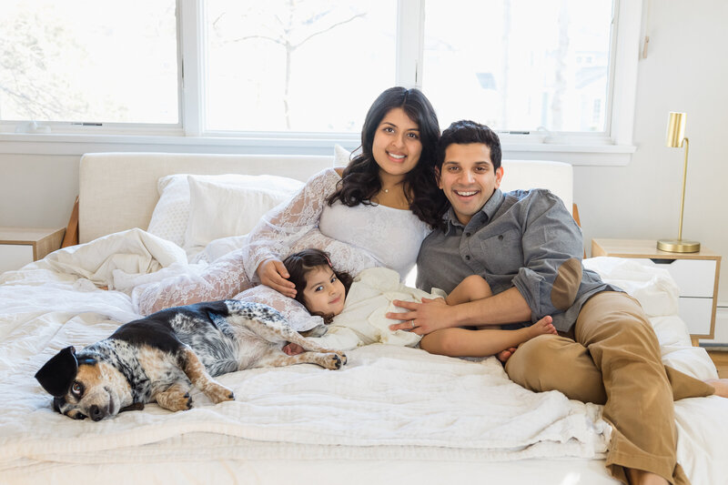 Lifestyle maternity photo at a client's NJ home.