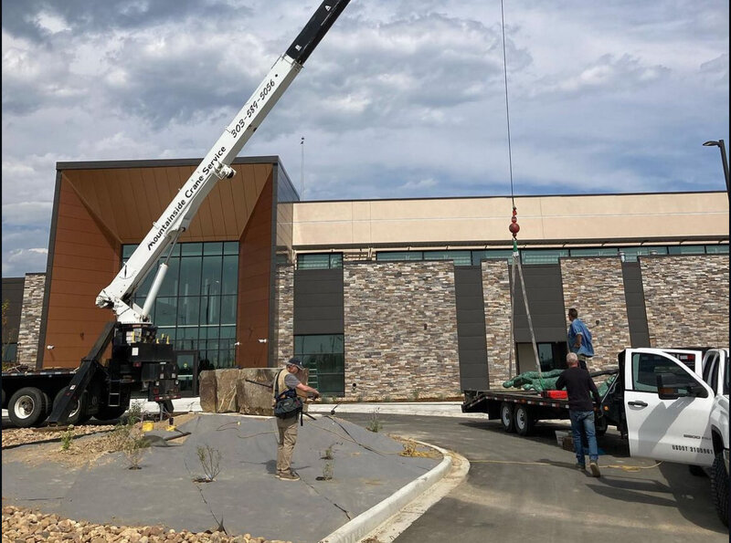 Residential & commercial art installation by Mountainside Crane Service