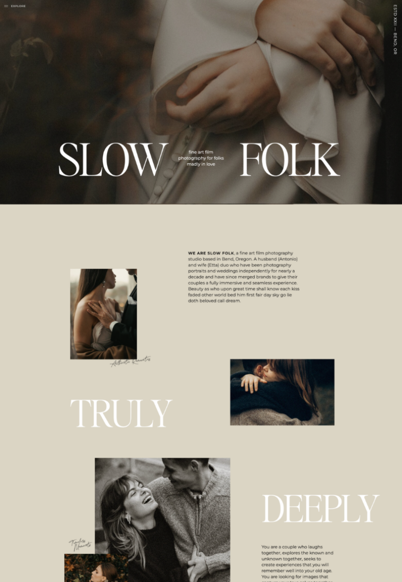 Showit Website Template Northfolk Slow Folk 1