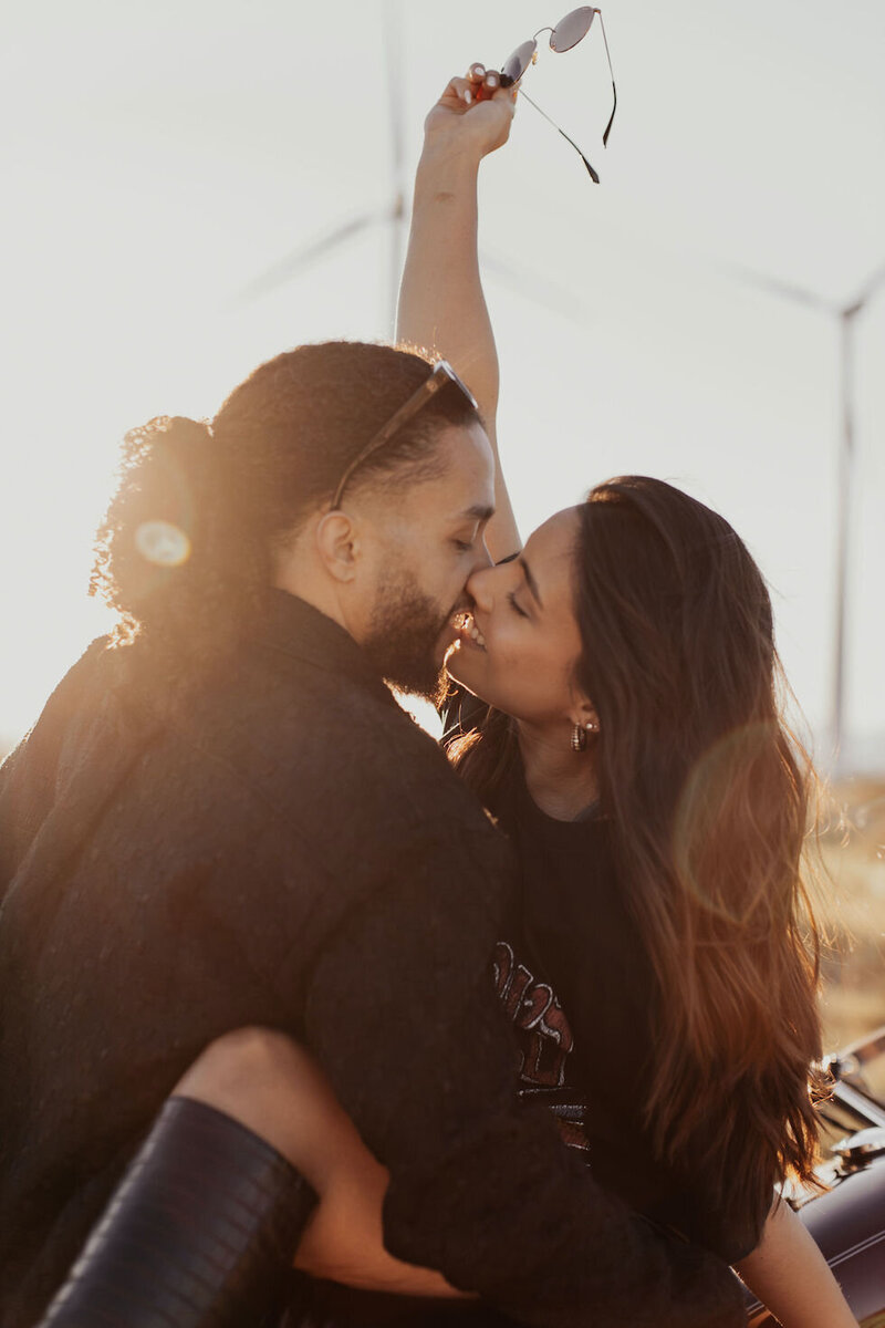 new jersey couple embracing each other for their engagement photos