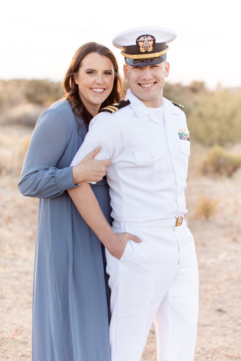 Jacksonville florida wedding photographer with her military husband 