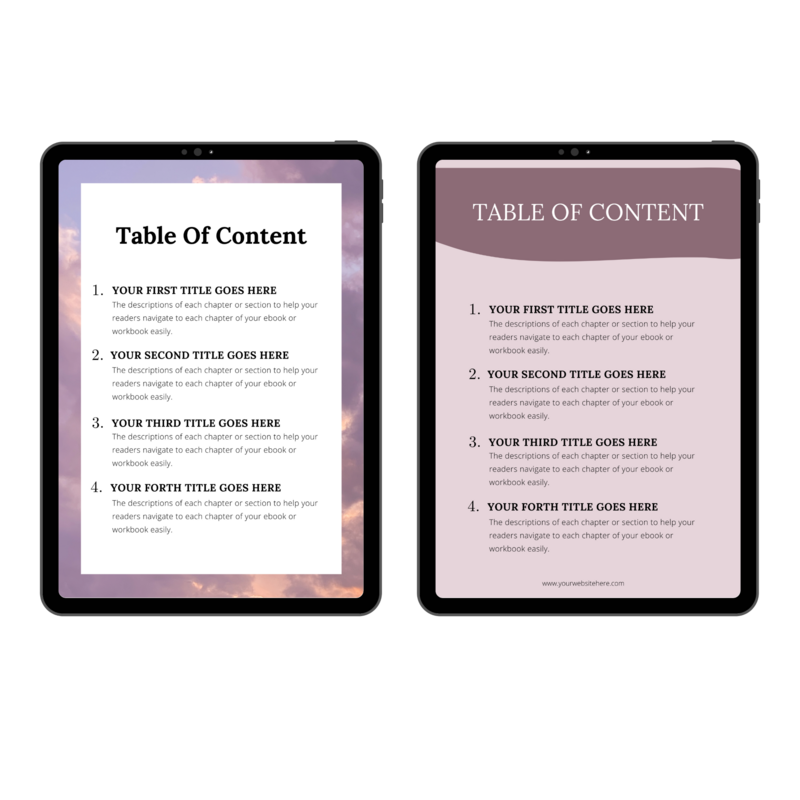 table of content template air - thenomadgirl
