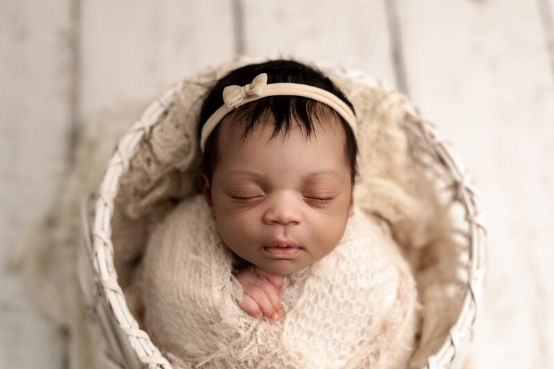 baby pictures at studio of girl in purple
