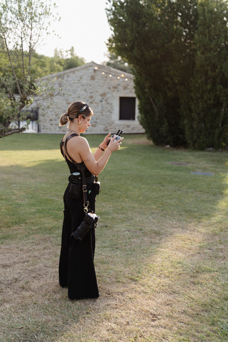 photographer taking some drone photos in Provence
