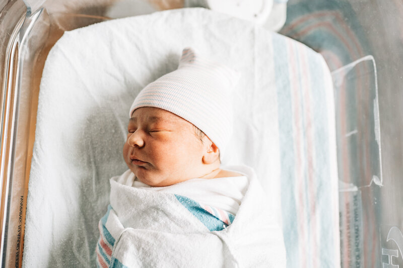 newborn baby following birth at birthing center in St. Pete