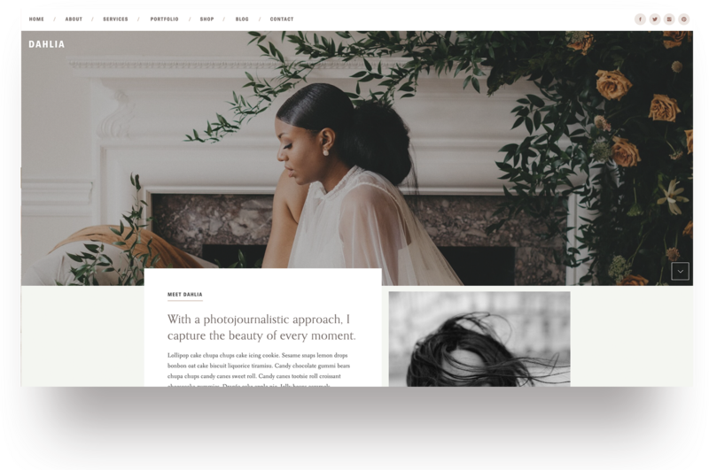 Showit Website Template, Showit Website Templates, Showit Website Theme, Showit Website Themes, Showit Design, Showit Designs, Showit Designer, Showit Designers, Best - With Grace and Gold - Dahlia