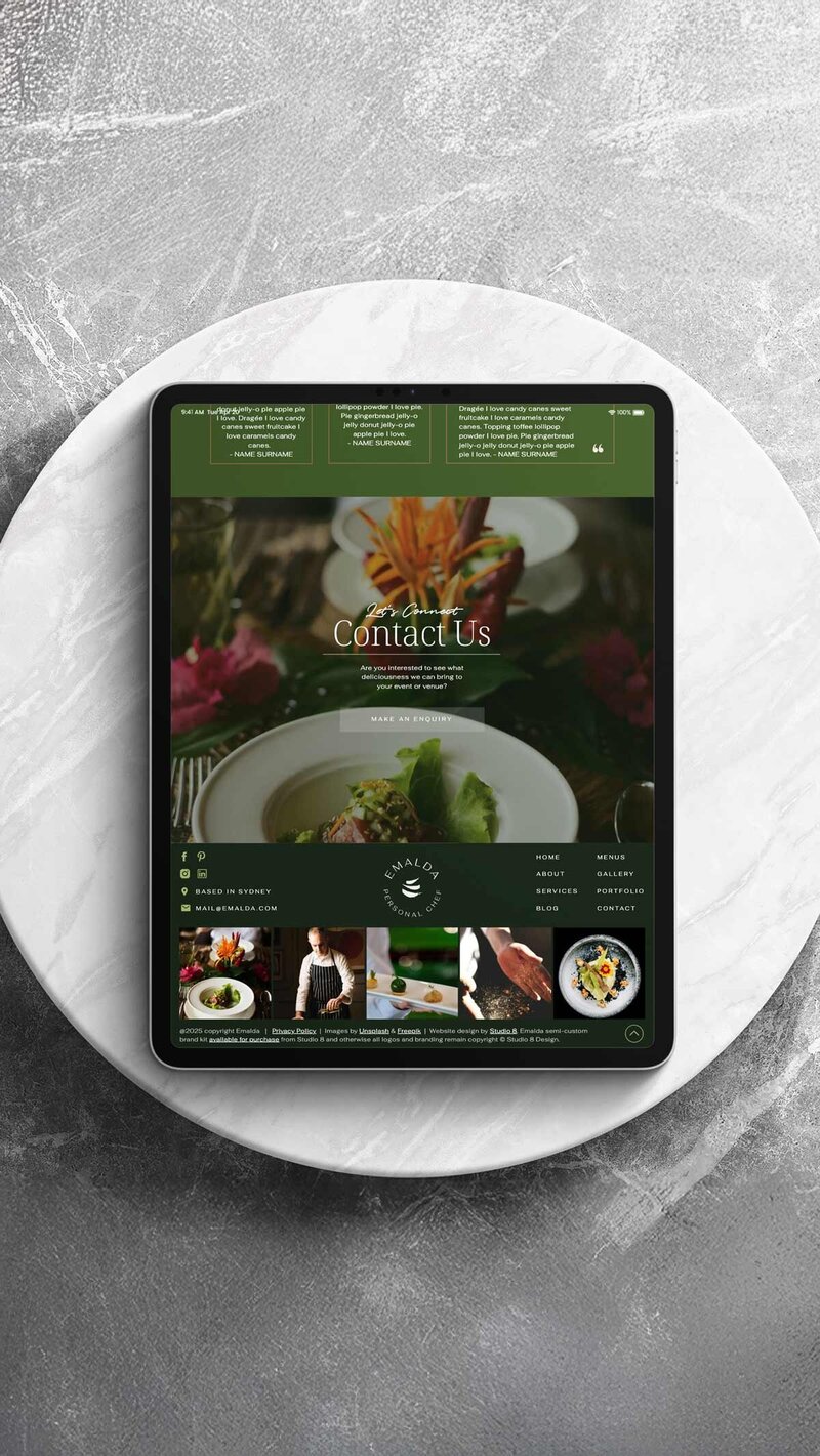 Chef-Showit-Template